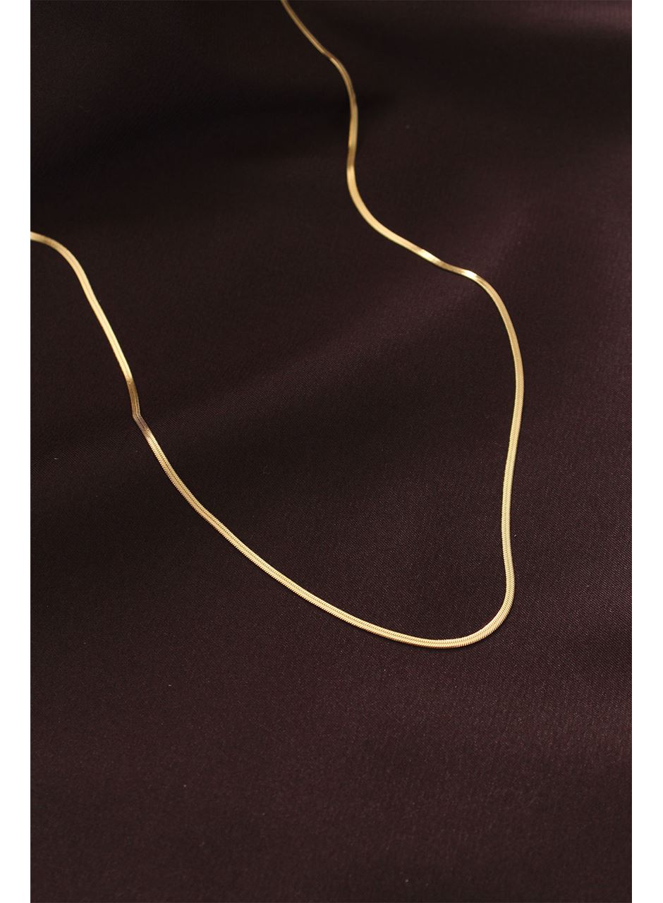 Çelik Gold Renk 60 cm İnce İtalyan Zincir Kolye