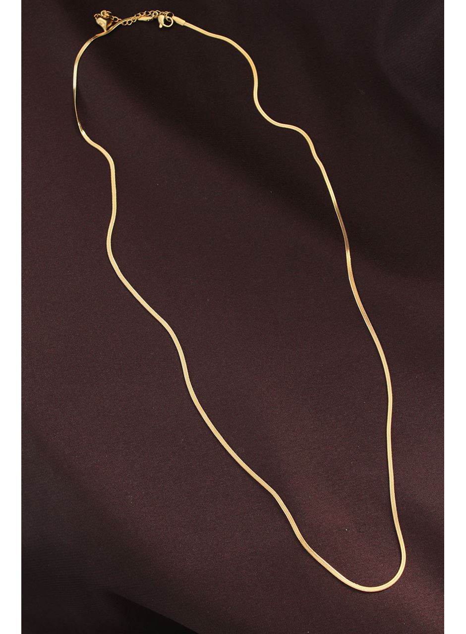 Çelik Gold Renk 60 cm İnce İtalyan Zincir Kolye