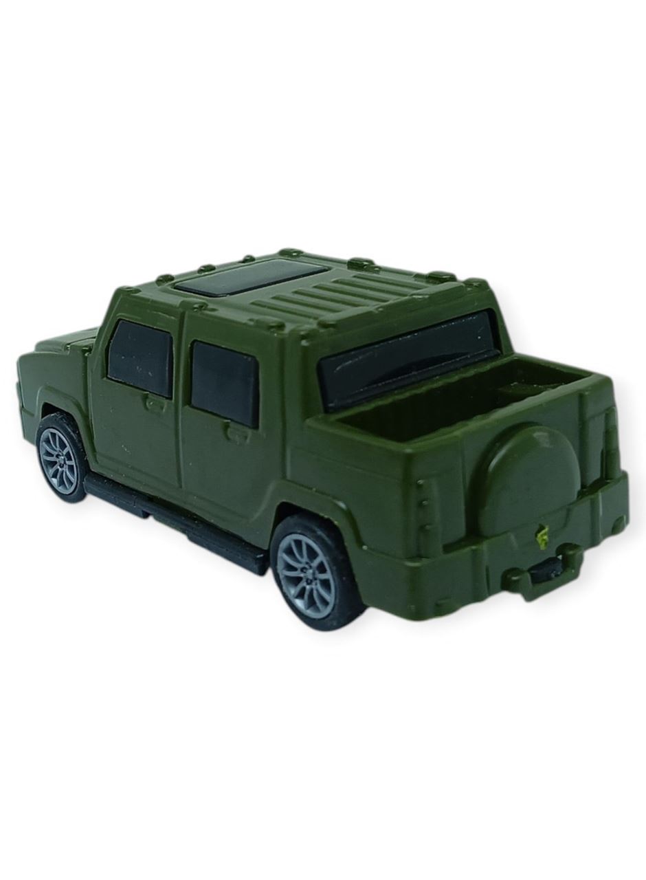 Çek Bırak Arabalar 10 Cm - Yeşil Çift Kabin Pick-Up