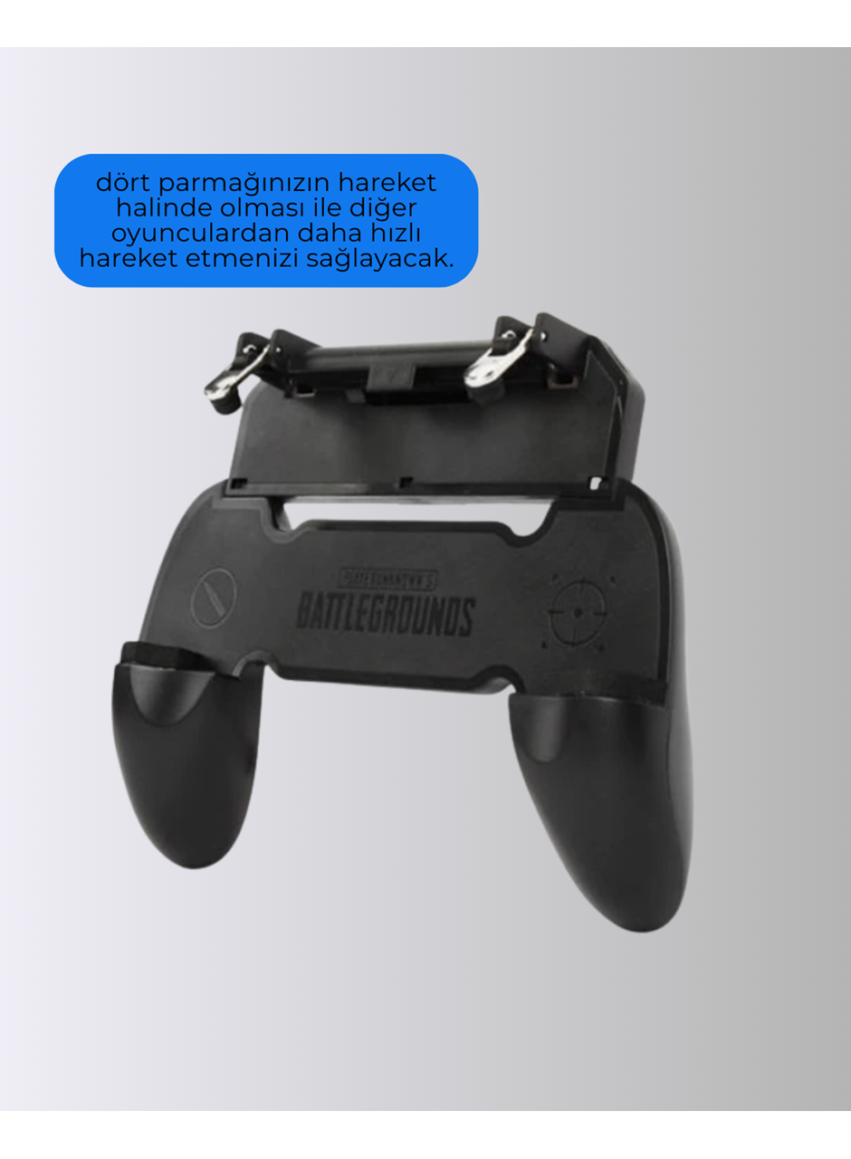 Joystick ve Parmak Tetikleyicili Mobil Oyun Gamepad Tutucu