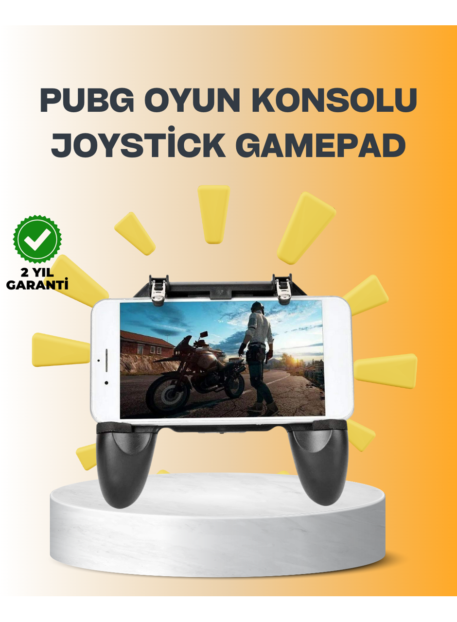 Joystick ve Parmak Tetikleyicili Mobil Oyun Gamepad Tutucu