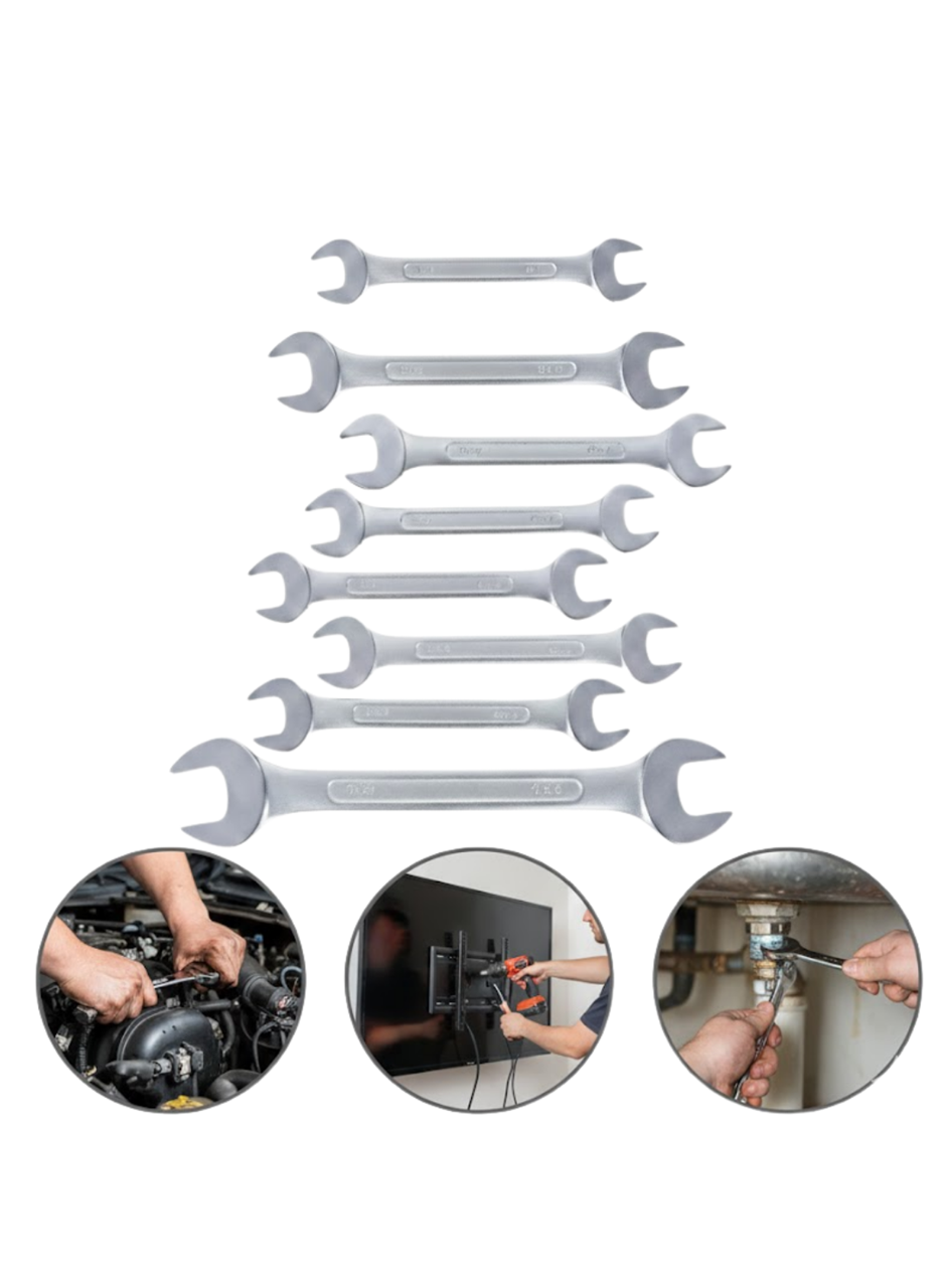 Uzun Ömürlü Kombine Anahtar Seti 8 Parça