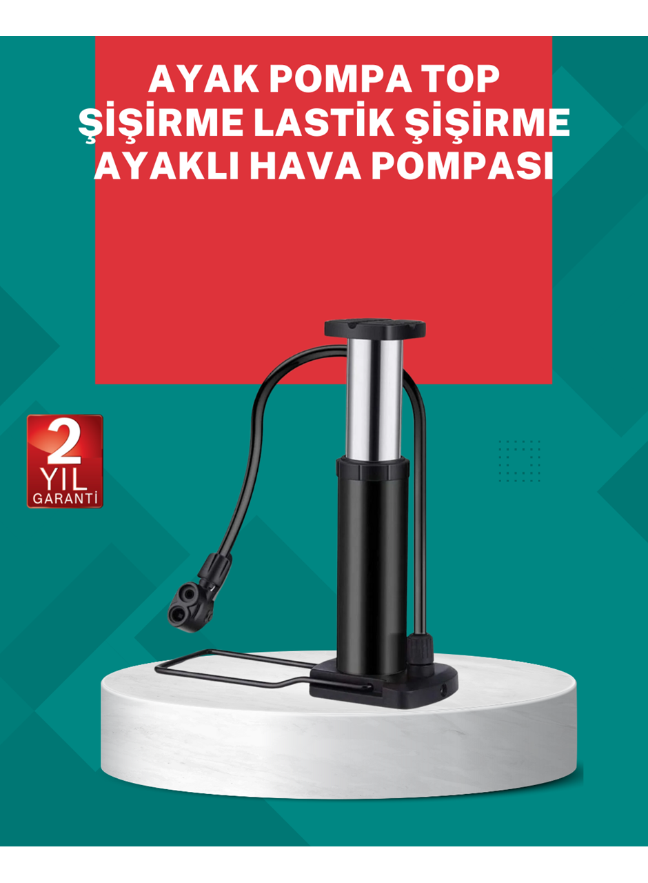 Manuel Ayak Pompası Extra Güçlü Lastik Şişirme Pompası