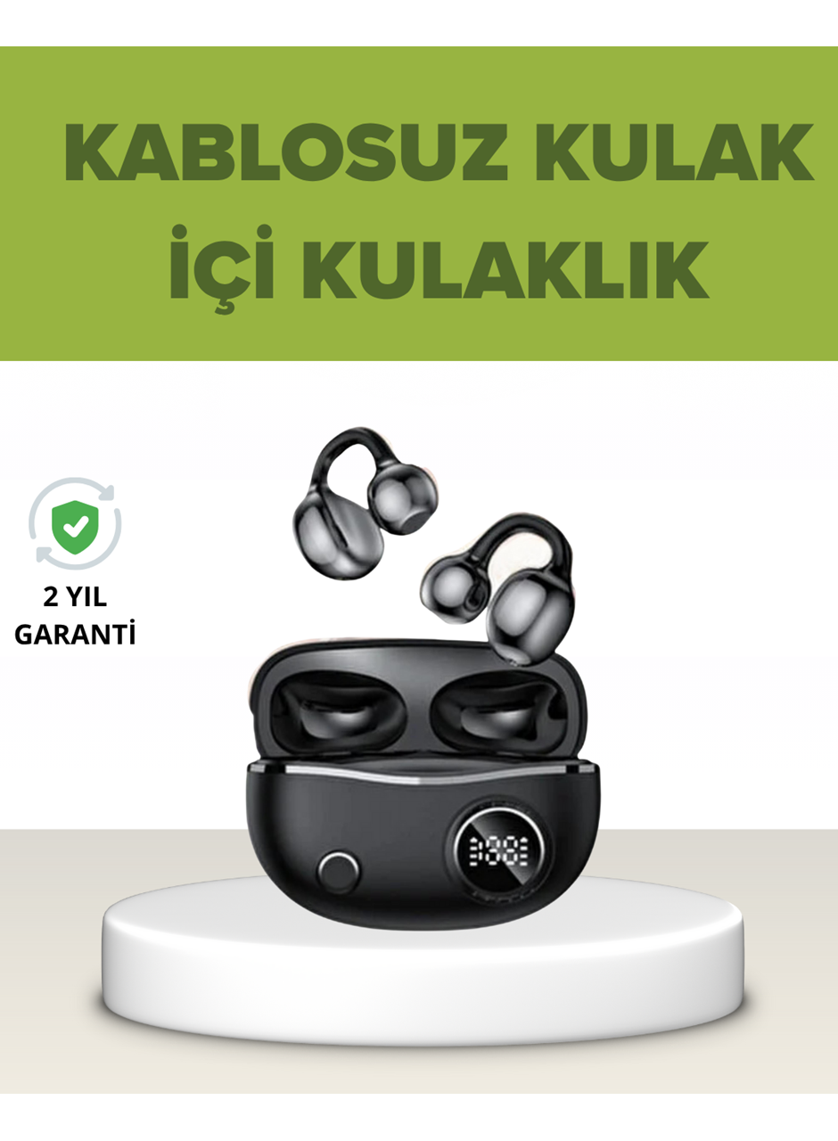 Açık Kulak Tasarımlı Bluetooth 5.4 Kablosuz Kulaklık – Uzun Pil Ömrü