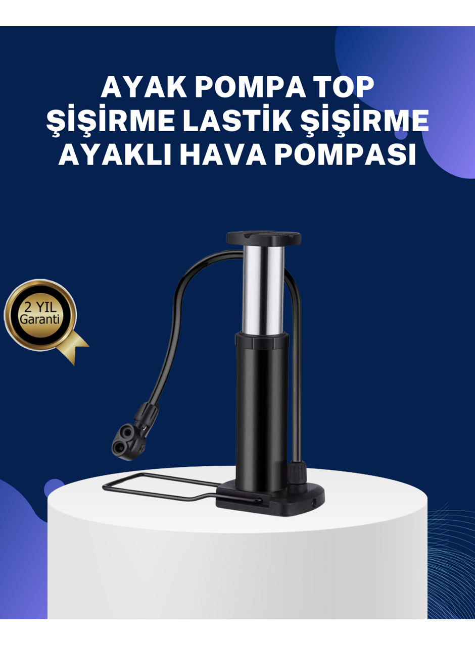 Ayakla Kullanılan Hava Pompası Araç ve Bisiklet İçin Uygun