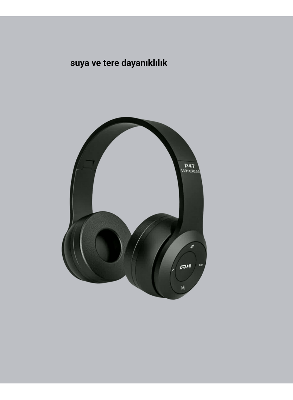 Suya ve Tere Dayanıklı Bluetooth Kulaklık – Şık, Ergonomik ve Dayanıklı