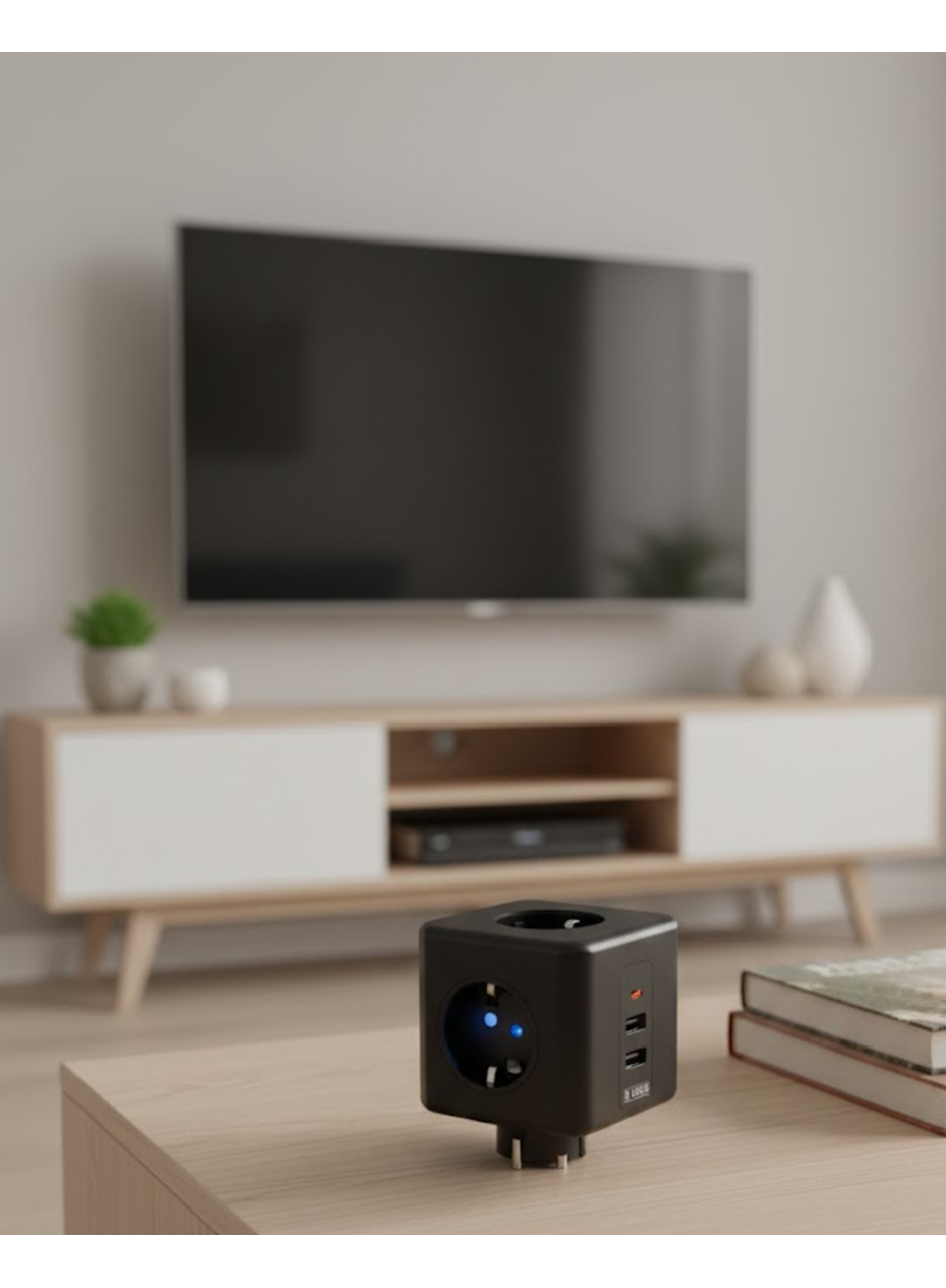 Ev ve Ofis Kullanımı İçin Akım Korumalı USB Girişli Priz