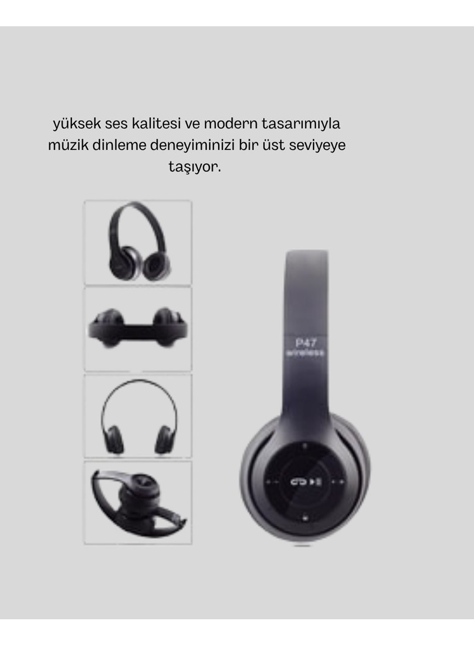 Bluetooth 5.0 Kablosuz Kulaklık – Extra Bass, TF Kart Desteği, 3.5mm AUX Girişli
