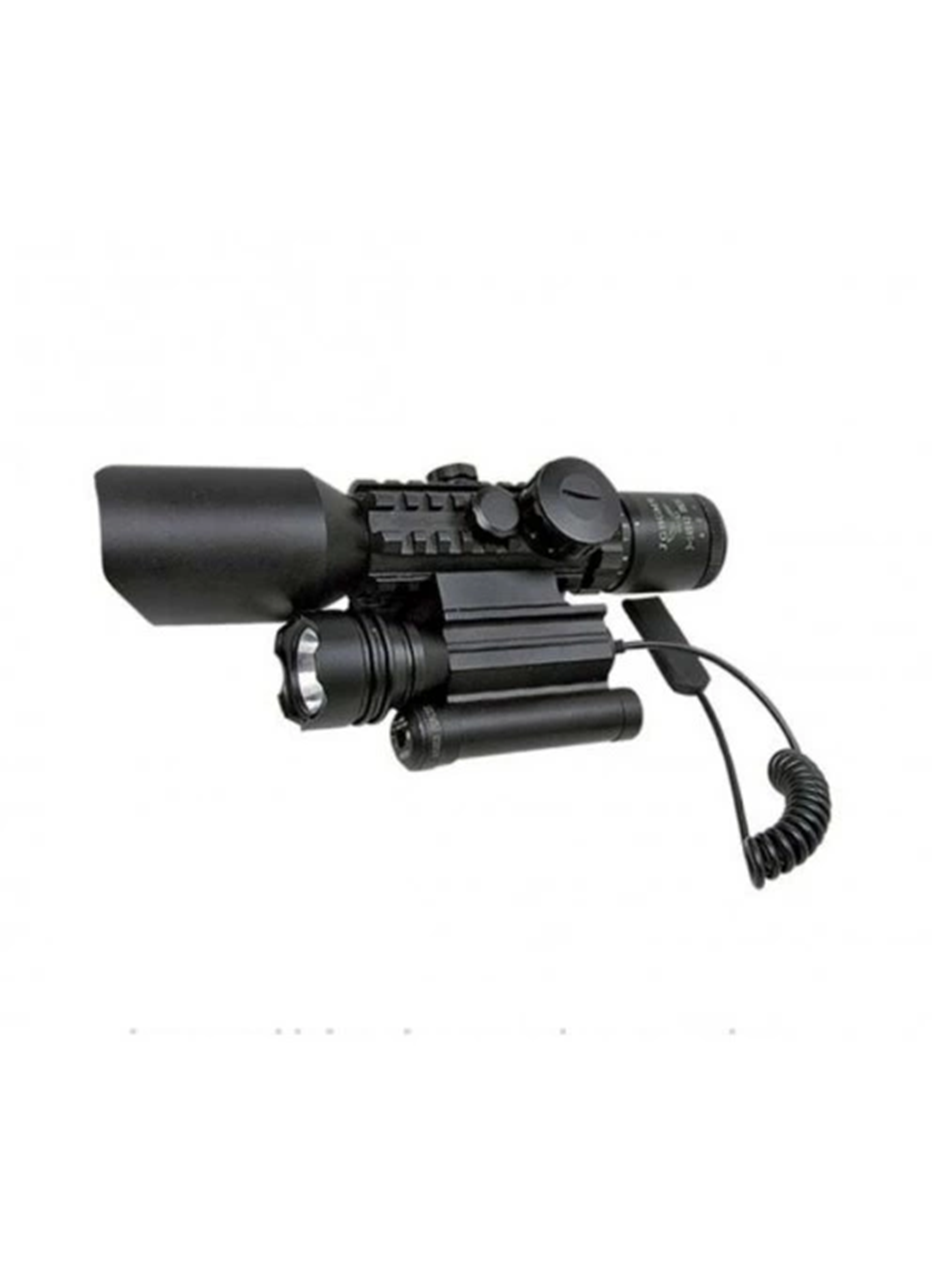 3-10x42 Zoomlu Av Tüfeği Dürbünü Lazeri Zenon Fenerli M9 (