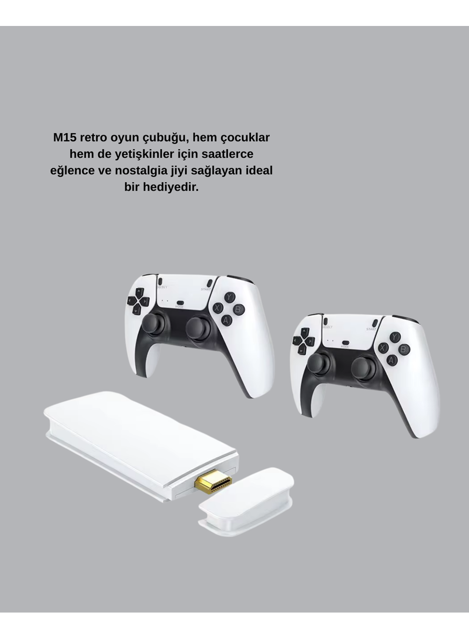 M15 Video Oyun Konsolu 20 Emülatör Destekli 64GB Bellekli