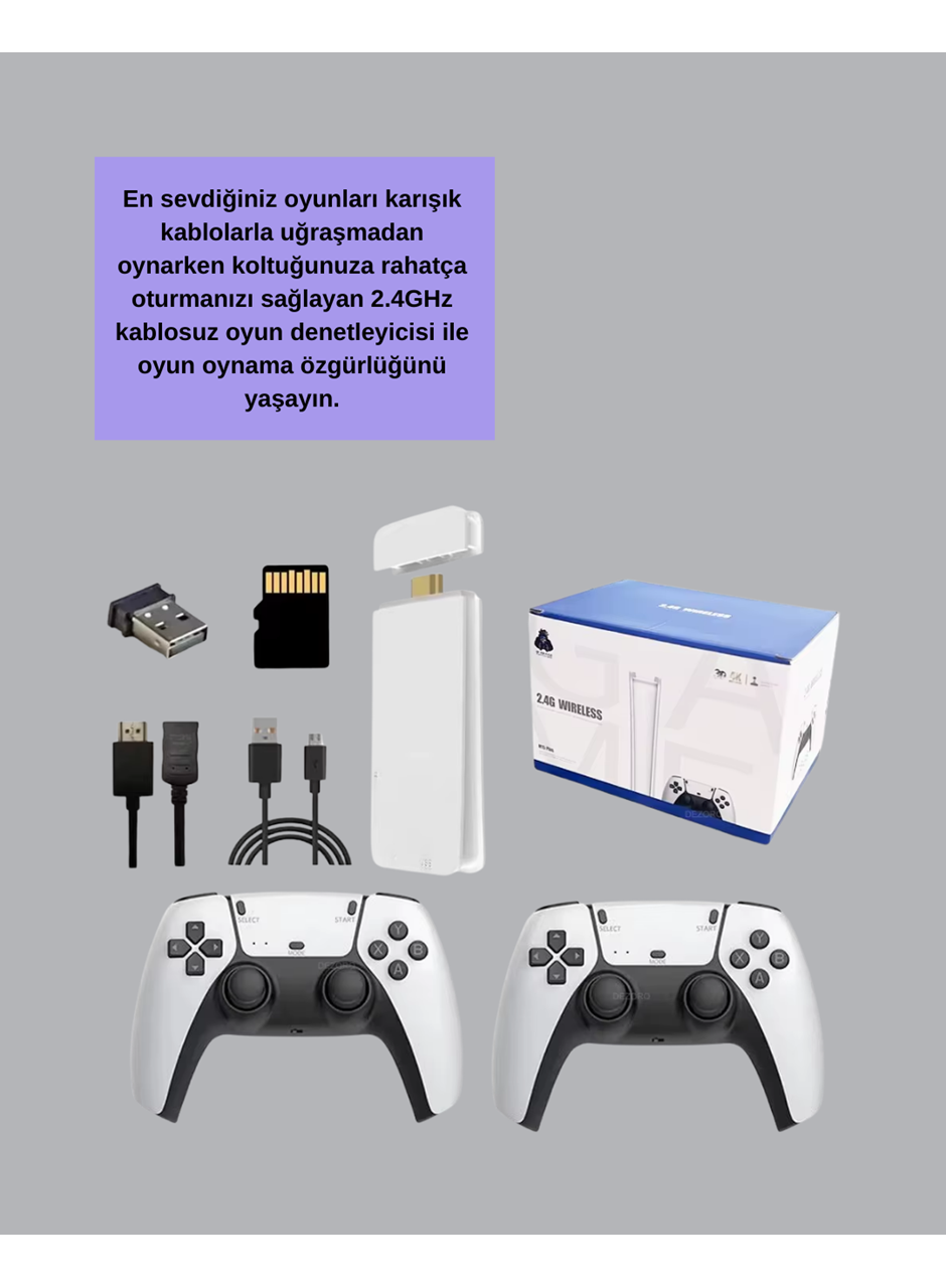 2 Kablosuz Kollu HDMI Uyumlu M15 Oyun Konsolu