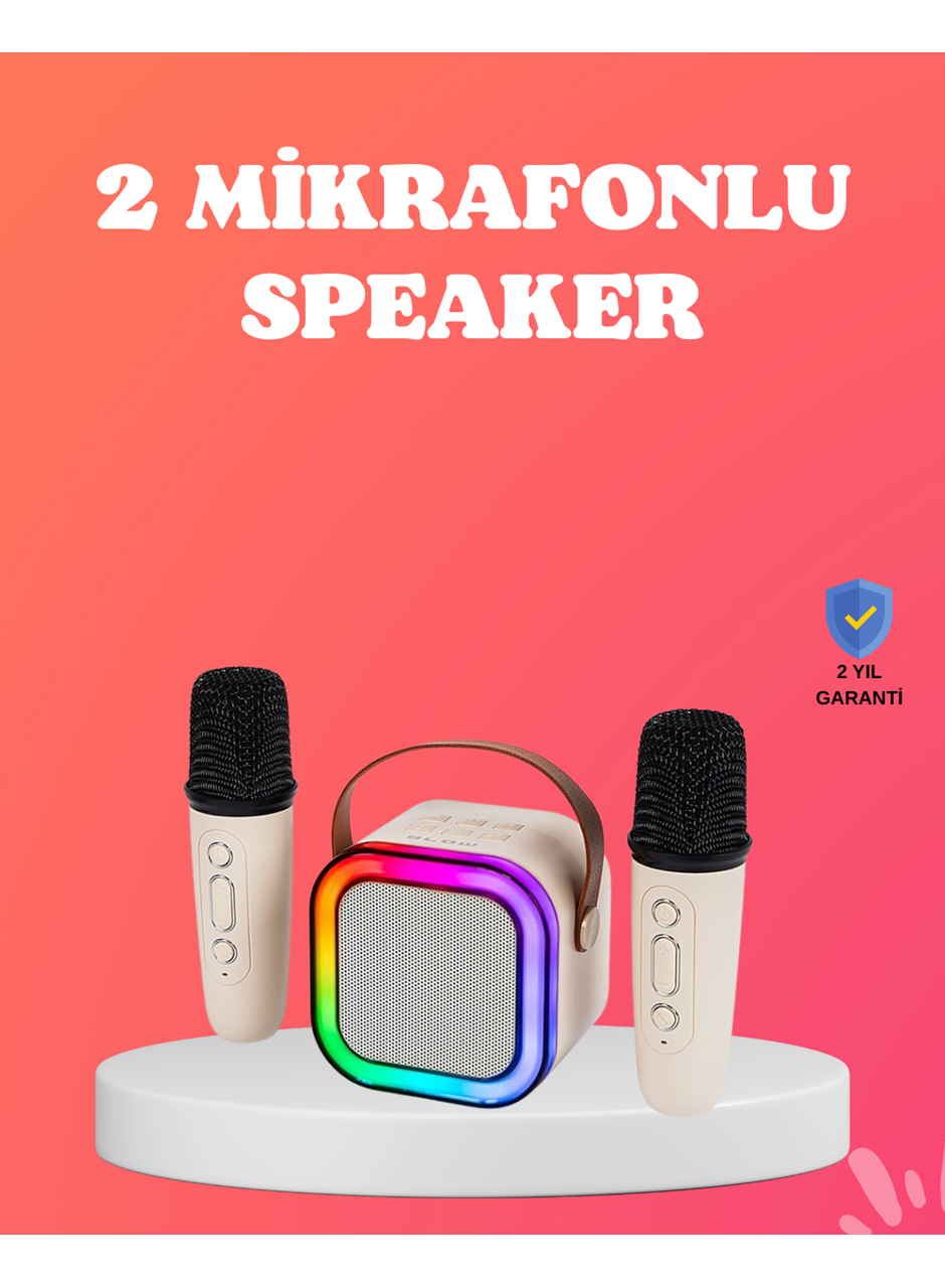 Bluetooth 5.0 Destekli Kablosuz Karaoke Hoparlör