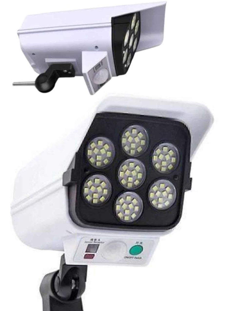 Solar Lamba Kamera Görünümlü Duvar Lambası Dönebilen Bahçe Aydınlatması