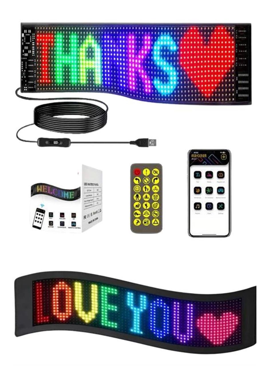 Matrix Led Cama Yapışan Telefon Kontrollü Panel Dijital Ekran Kumandalı