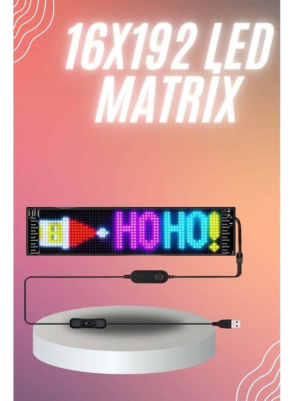 Matrix Led Cama Yapışan Telefon Kontrollü Panel Dijital Ekran Kumandalı