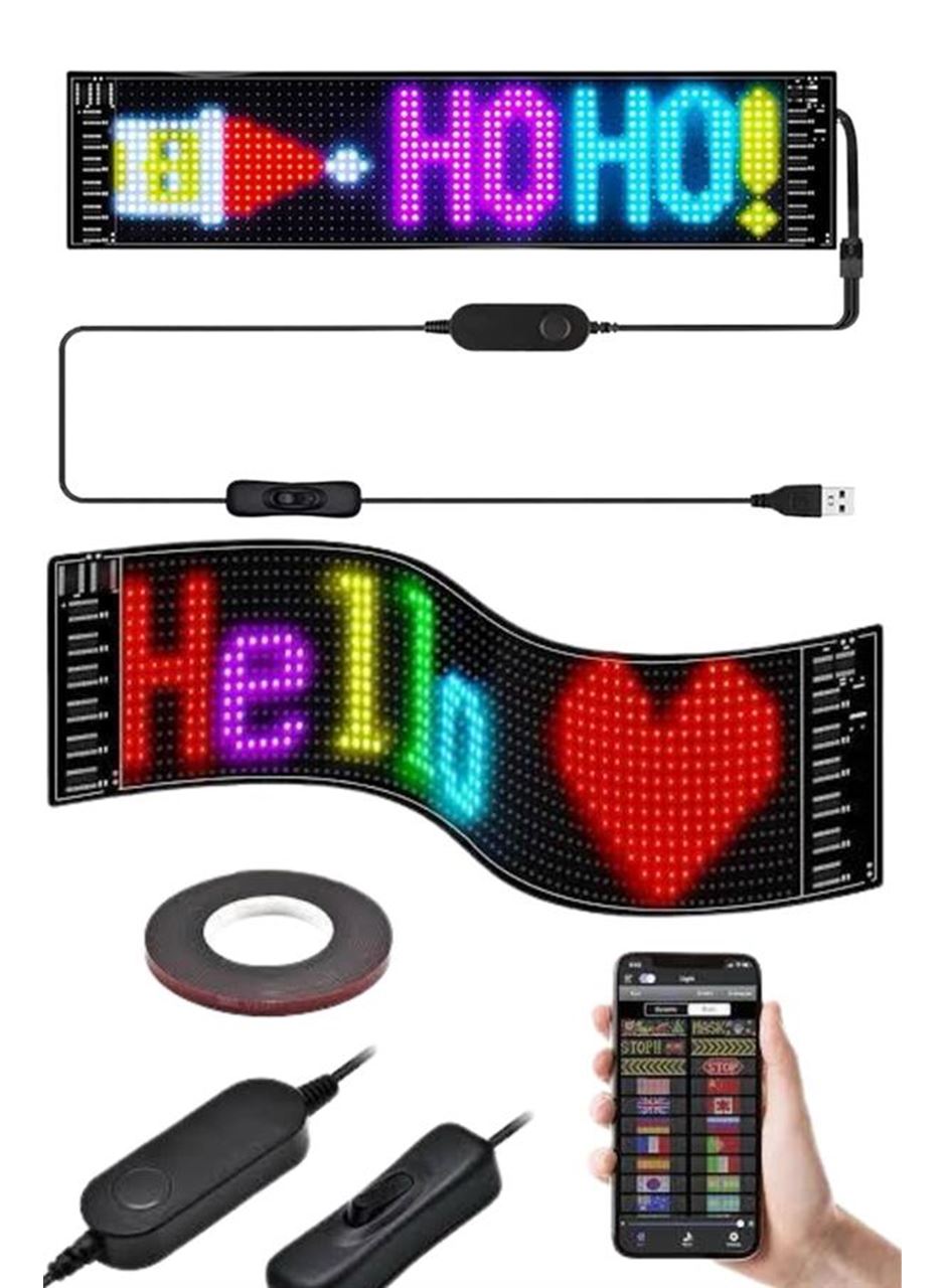 Matrix Led Cama Yapışan Telefon Kontrollü Panel Dijital Ekran Kumandalı