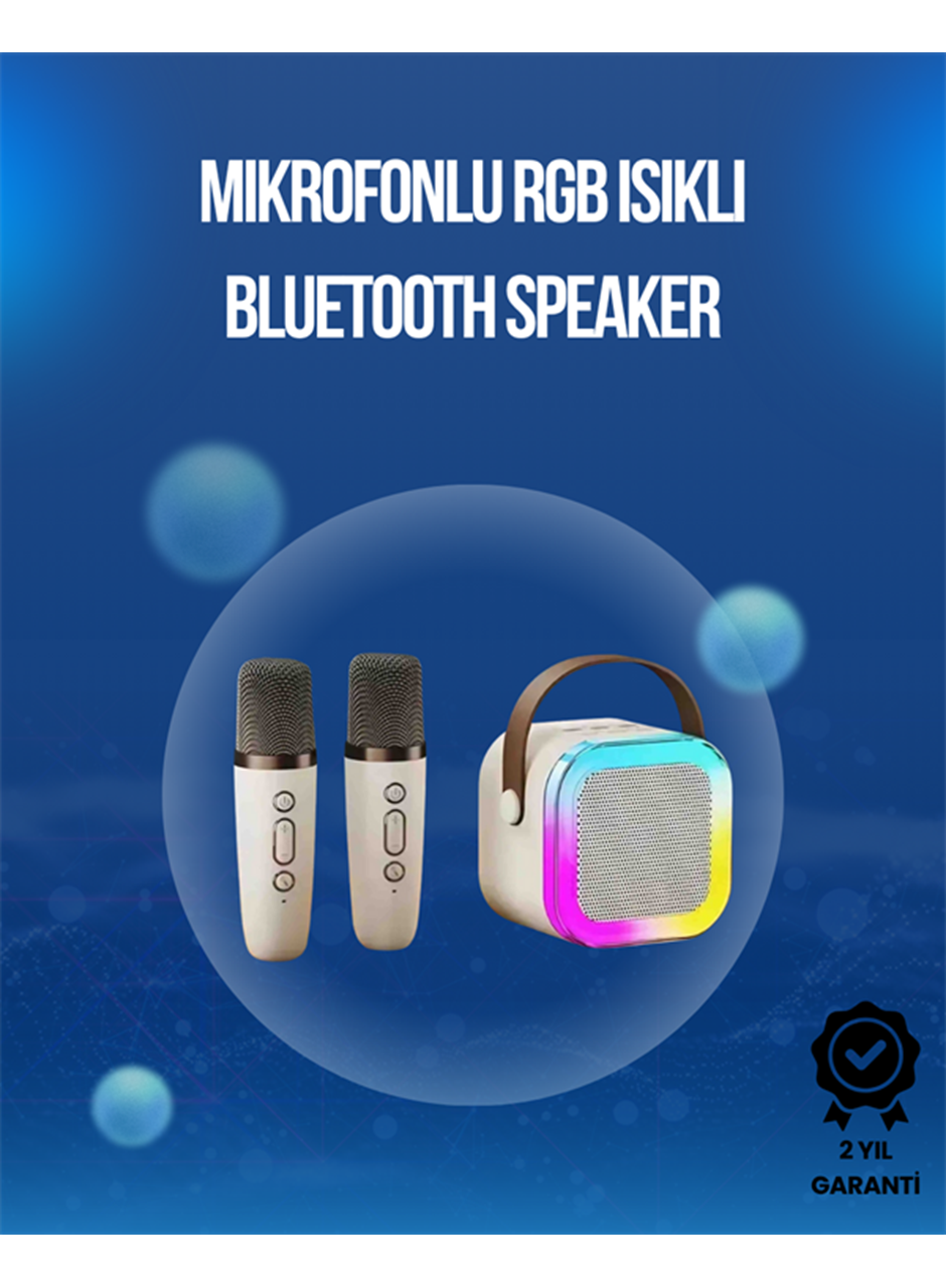 Bluetooth, USB ve AUX Girişli Çok Fonksiyonlu Karaoke Hoparlör