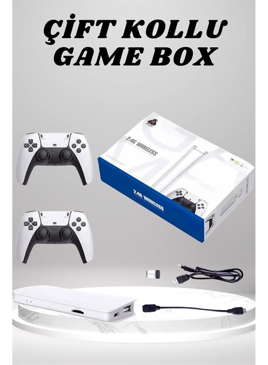 4K 3D HD Görüntü Kaliteli Kablosuz Çift Kollu 20.000 Oyunlu Retro Oyun Konsolu TV Box