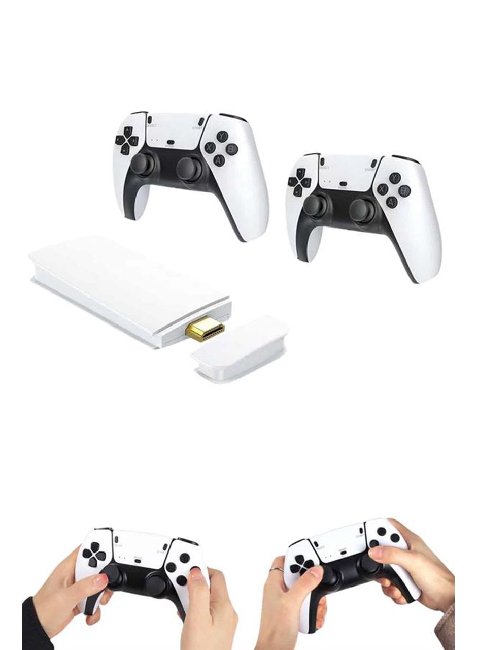 Çift Oyun Kollu 4K HD Ekran Nostaljik 20.000 Oyunlu Beyaz Game Stick