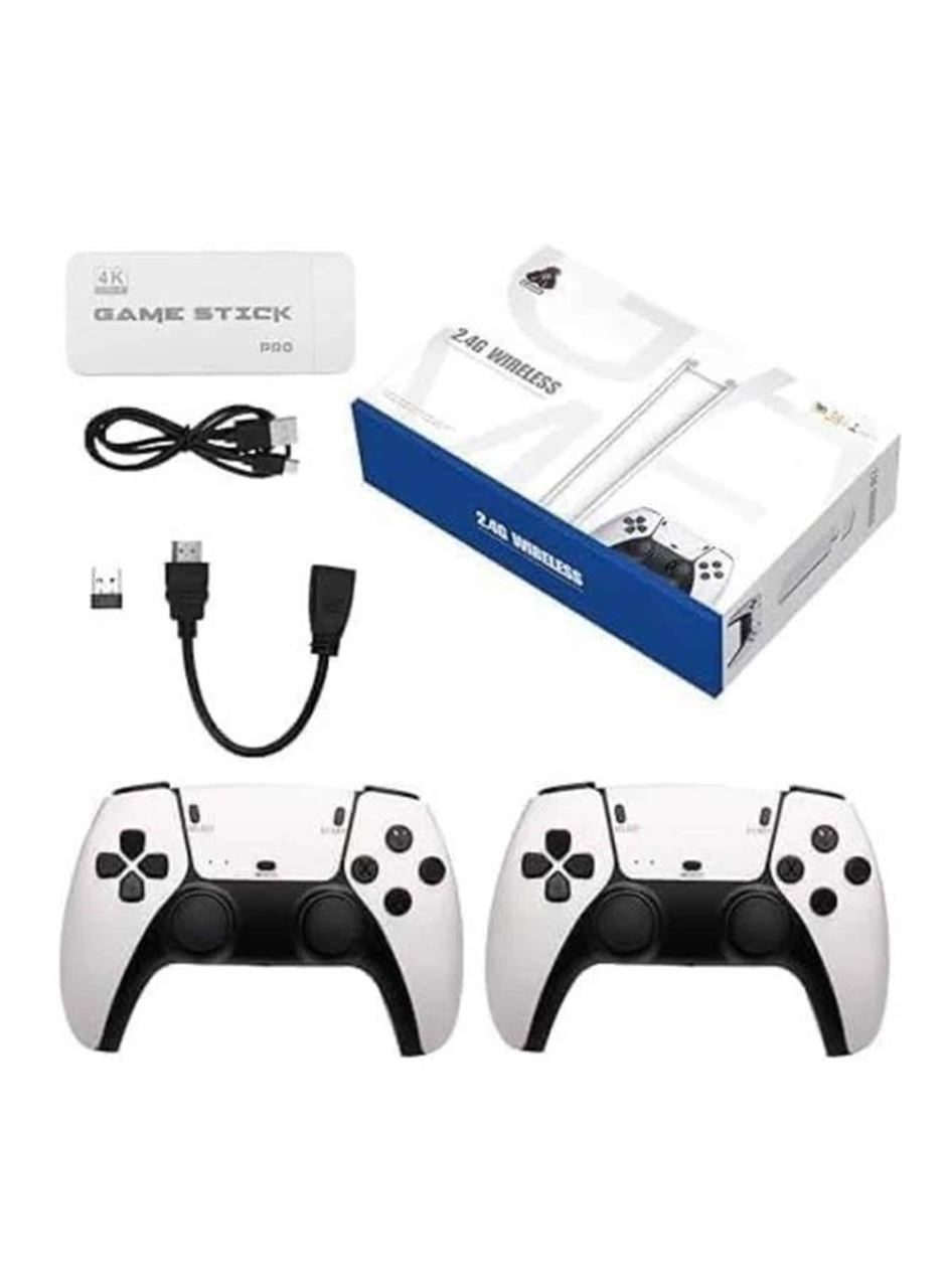 4K HD Görüntü Kaliteli Retro Game Stick 20000 Oyunlu Çift Kollu Beyaz Game Stick