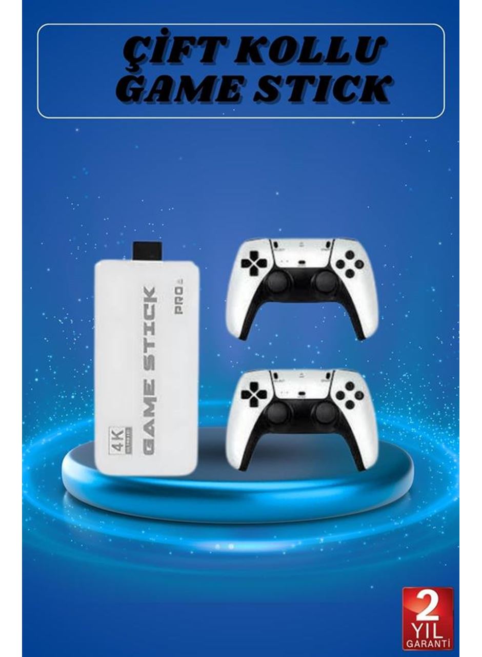 Game Stick 4K Retro Çift Kollu Atari Oyunlari +20000 Oyunlu Konsol Nostalji