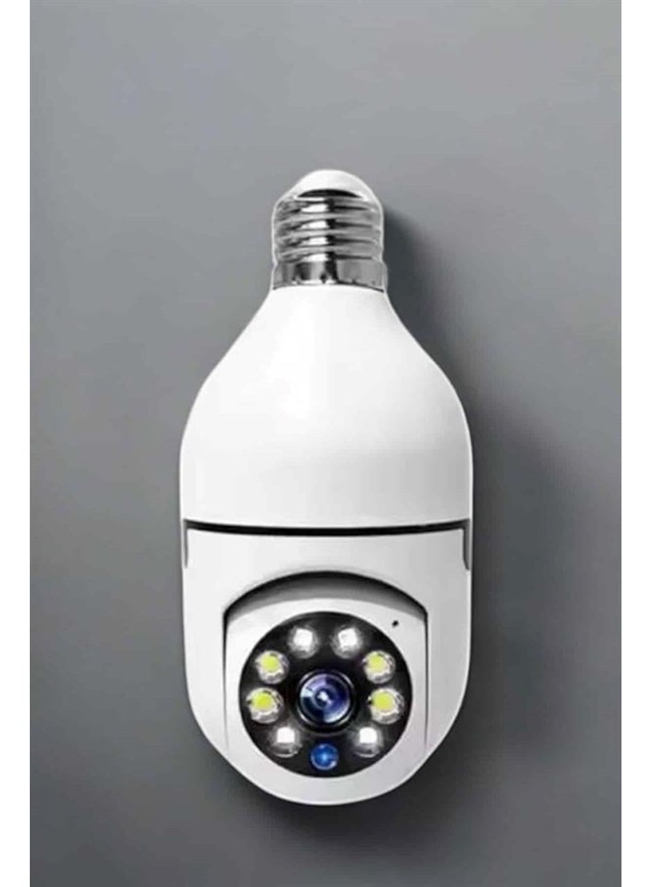 Ampul Görünümlü Güvenlik Kamerası Duylu Wifi Kamerası Dönebilen