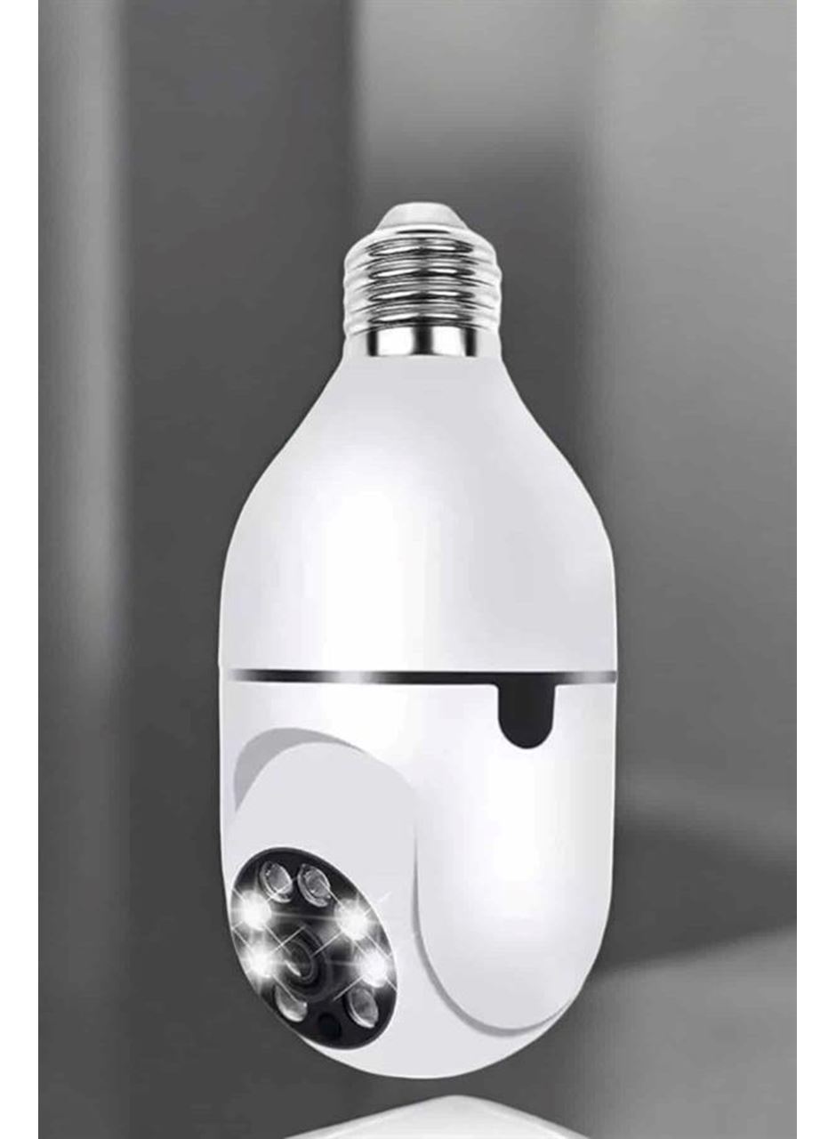 Ampul Görünümlü Güvenlik Kamerası Duylu Wifi Kamerası Dönebilen