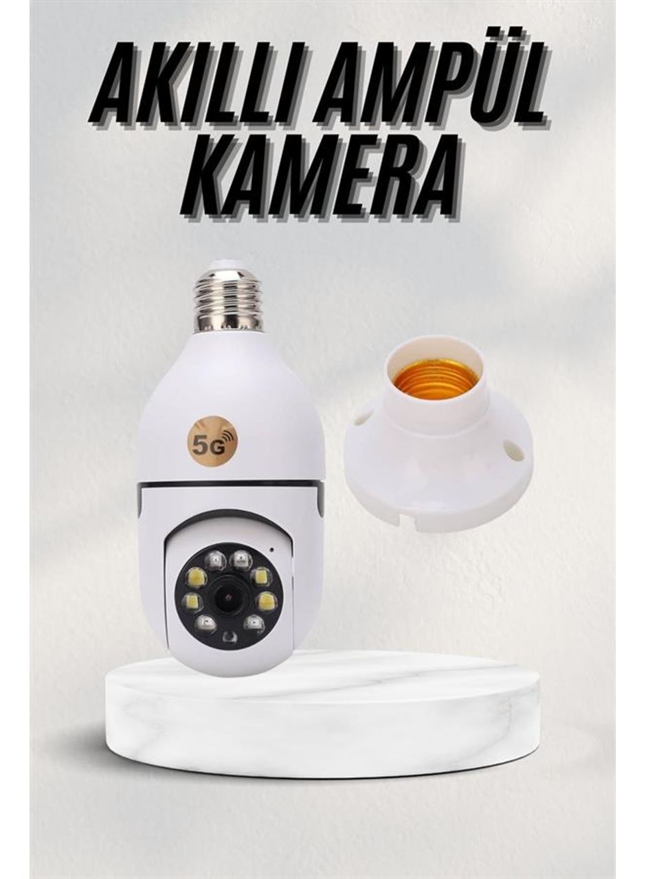 Akıllı Kamera Wifi Kamera Duylu Ampul Görünümlü 360 Derece Dönebilen Ev Kamerası