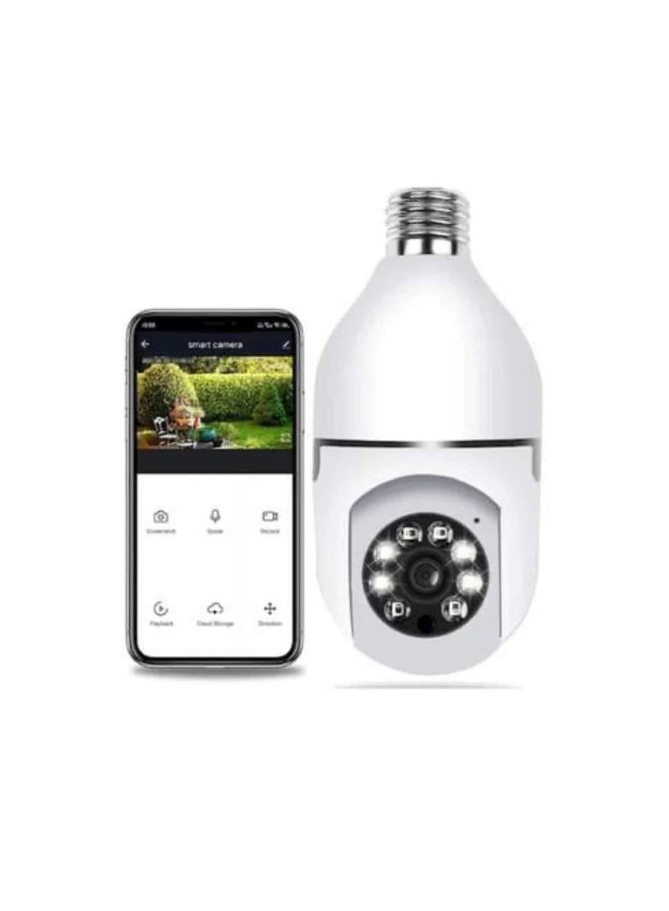 Akıllı Kamera Wifi Kamera Duylu Ampul Görünümlü 360 Derece Dönebilen Ev Kamerası