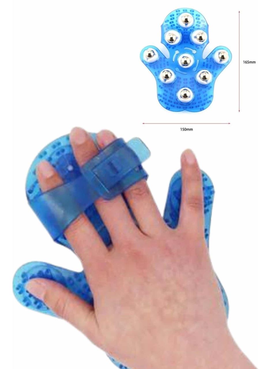 9 Bilyeli Masaj Eldiveni Tüm Vücut Masajına Uygun Kafa Masaj Aleti