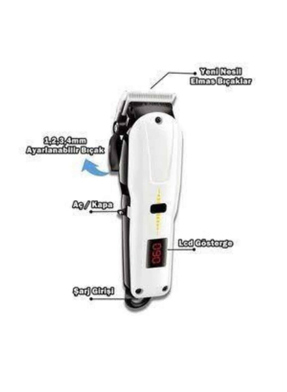 Profesyonel Şarjlı Tıraş Makinesi Turbo Kablosuz Saç Kesme Makinesi