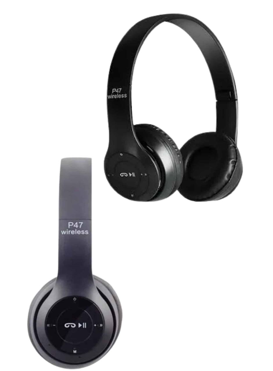 Bluetooth Kablosuz Kulaklık Siyah Wireless 5.0 Kulak Üstü Uzun Pil Ömrü