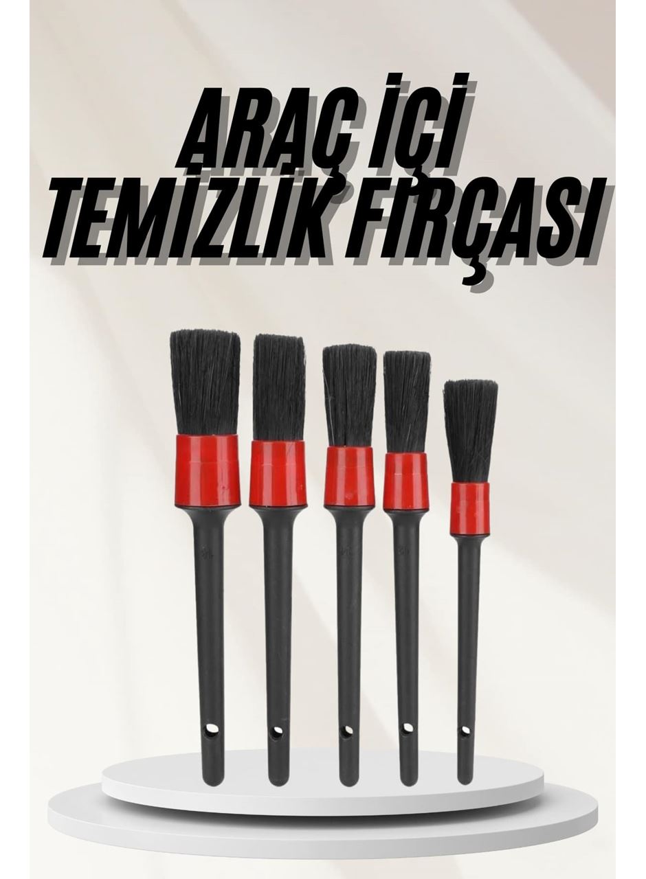Araç İçi Led Aksesuar 5 Farklı Detaylı Araba Temizlik Fırçası Oto Temizleme Fırçası