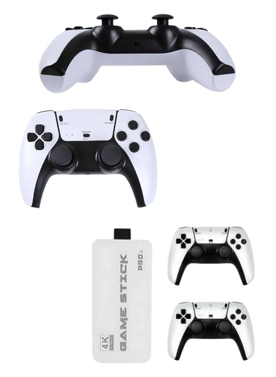 4K HD Görüntü Kaliteli Retro Game Stick 20000 Oyunlu Çift Kollu Beyaz Game Stick