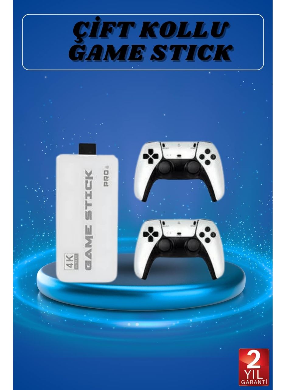 Game Stick 4K Retro Çift Kollu Atari Oyunlari +20000 Oyunlu Konsol Nostalji