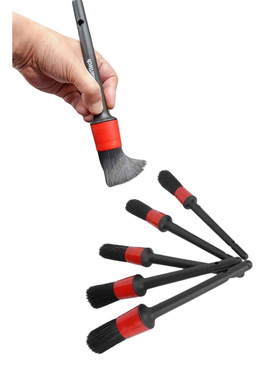 5 Adet Oto Detaylı Temizleyici Araç İçi Temizlik Fırça Seti Koltuk Döşeme Kapı Toz Alma Fırçası