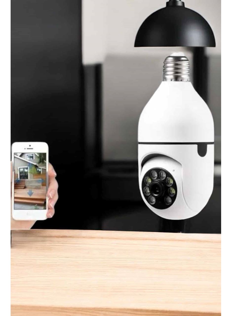 Güvenlik Kamerası Wifi Kamera Duylu Ev Kamerası Wifi Bağlantılı Dönebilen