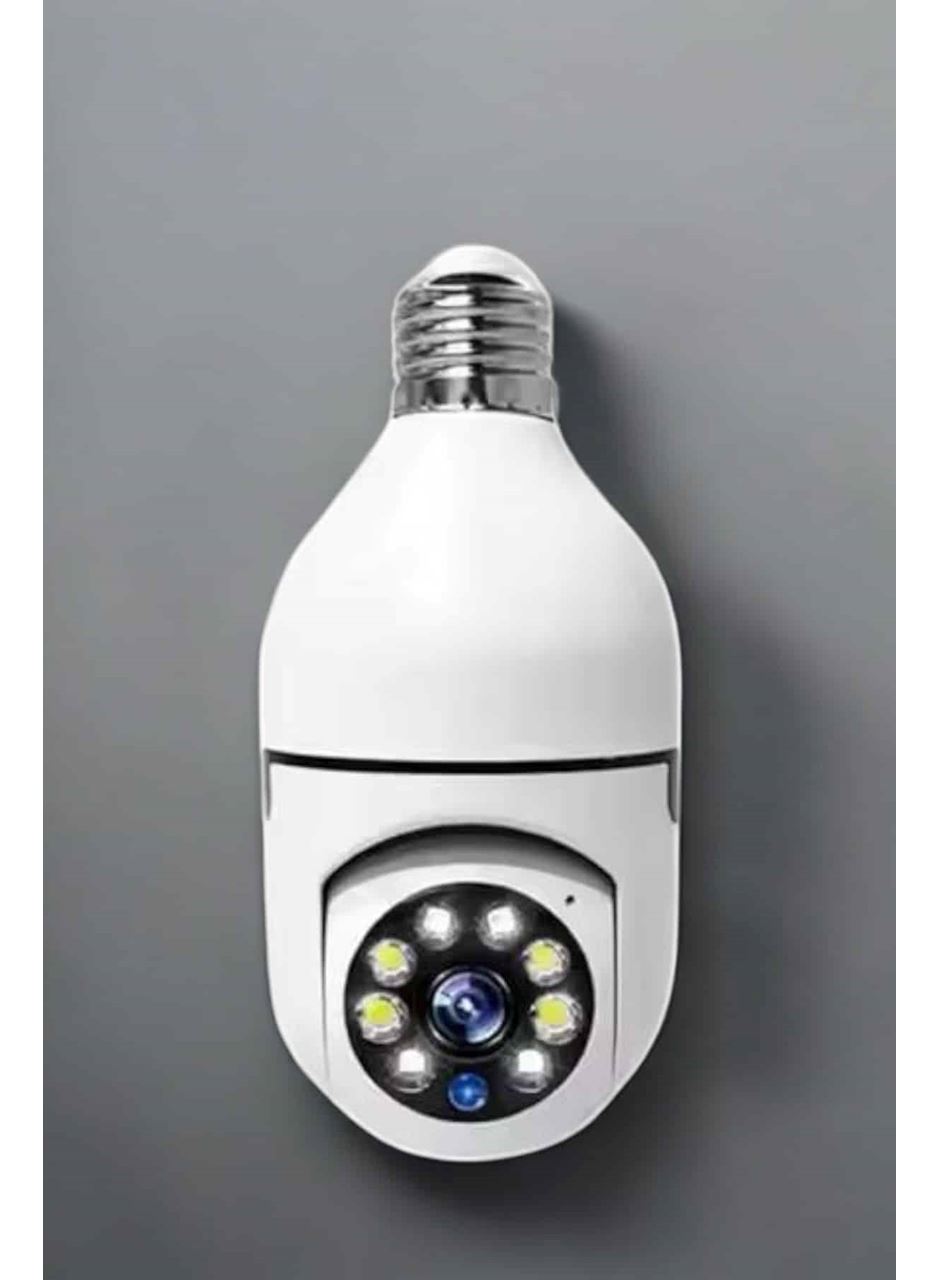Ampul Görünümlü Güvenlik Kamerası Duylu Wifi Kamerası Dönebilen