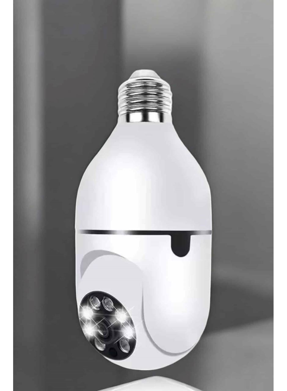 Ampul Görünümlü Güvenlik Kamerası Duylu Wifi Kamerası Dönebilen