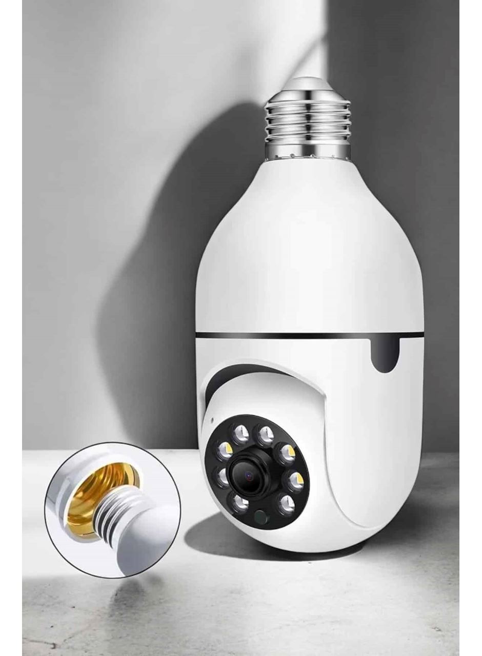 Wifi Kamera Duylu Ampul Görünümlü 360 Derece Dönebilen Ev Kamerası