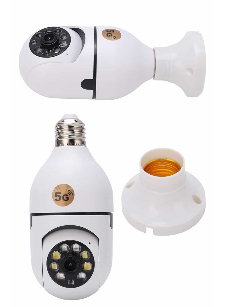 Gece Görüşlü Akıllı Dönebilen Ev Kamerası Ampül Kamera