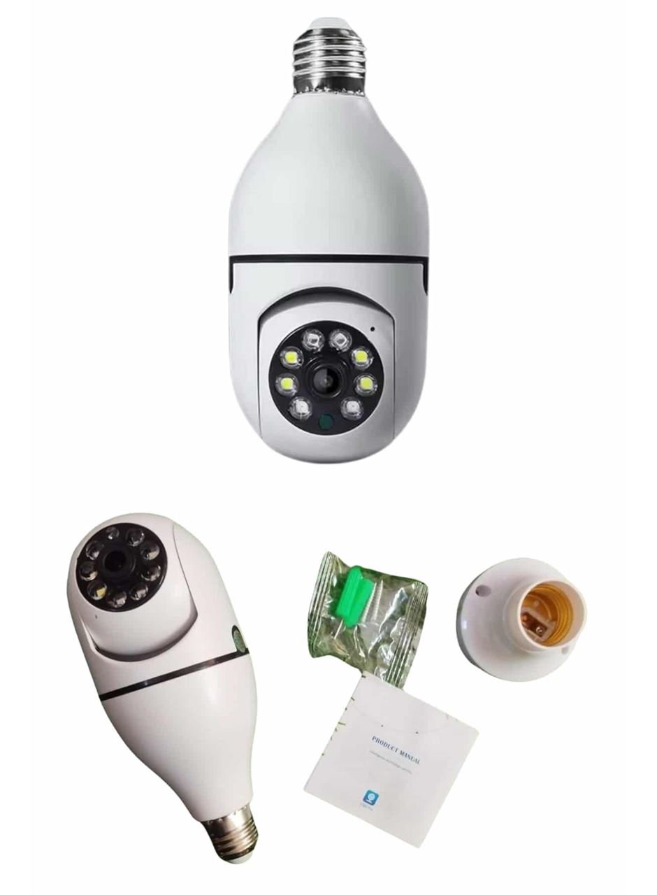 Gece Görüşlü Akıllı Dönebilen Ev Kamerası Ampül Kamera