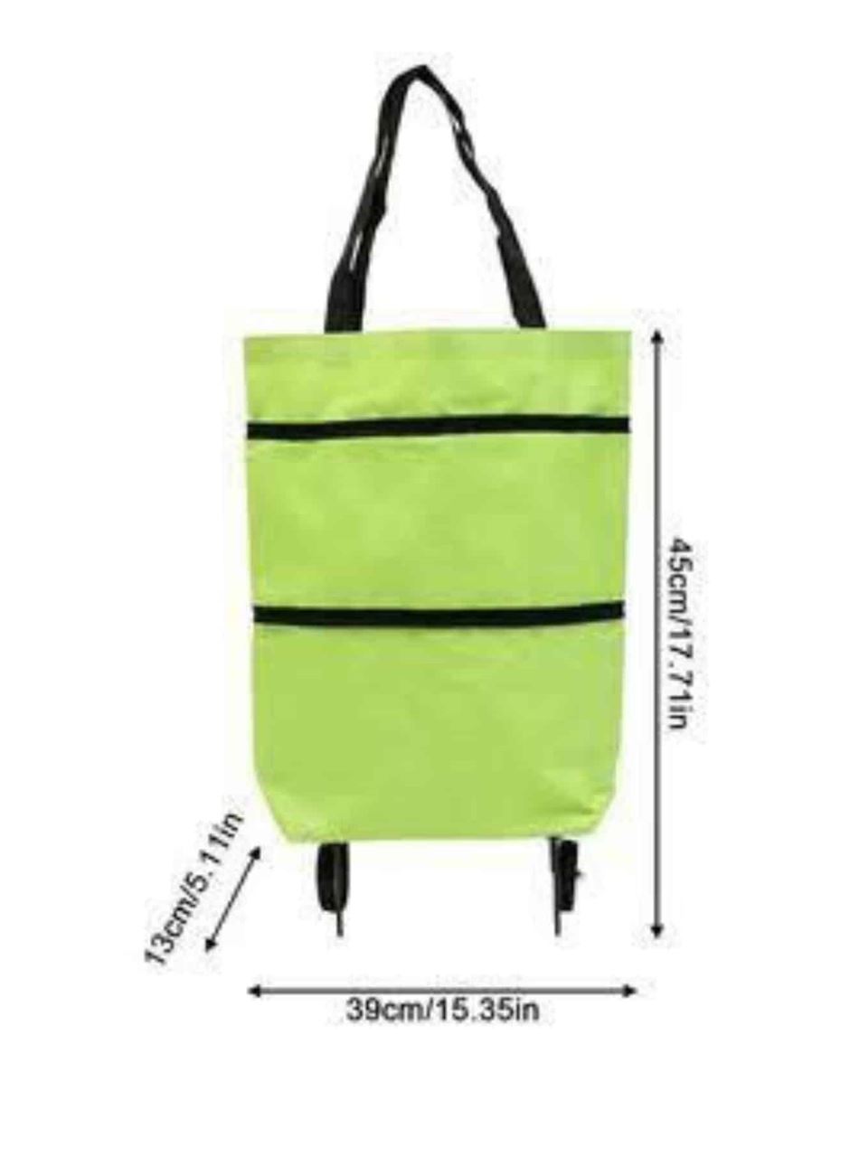 Katlanabilir Tekerlekli Çantalı Çarşı Pazar Arabası Alışveriş Çantası Piknik Çantası