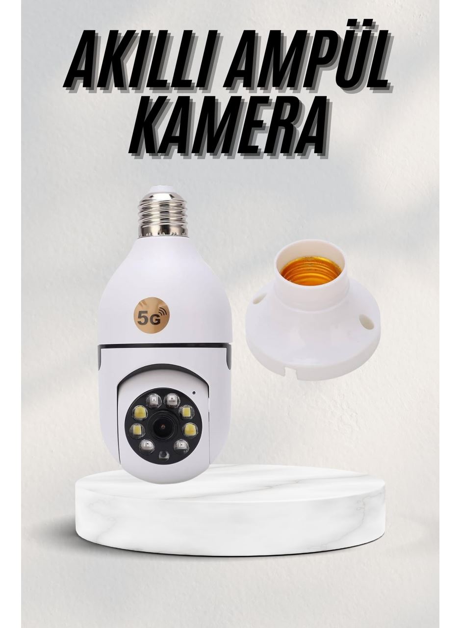Akıllı Kamera Wifi Kamera Duylu Ampul Görünümlü 360 Derece Dönebilen Ev Kamerası