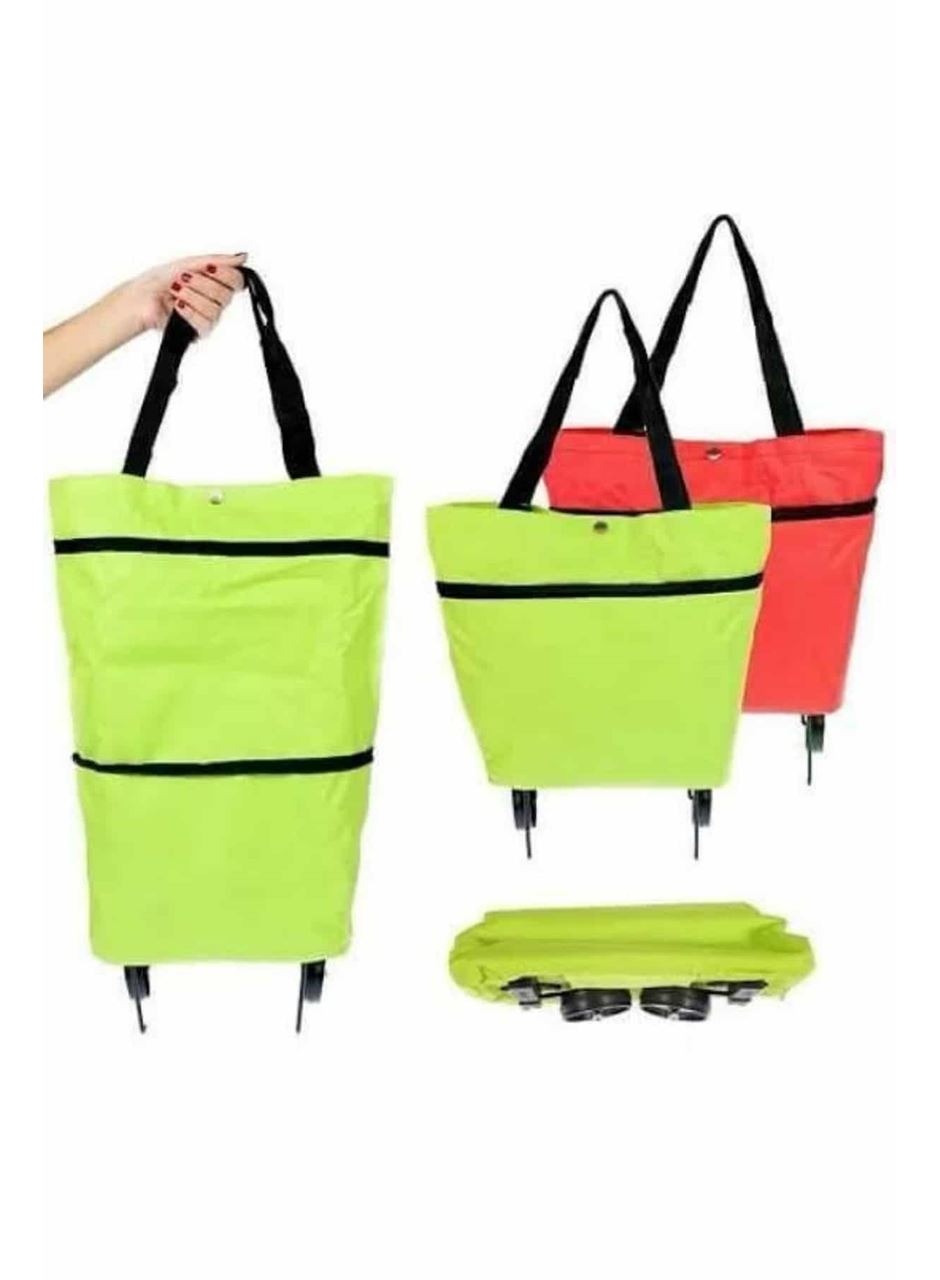 Katlanabilir Tekerlekli Pazar Market Çarşı Arabası Market Alışveriş Çantası
