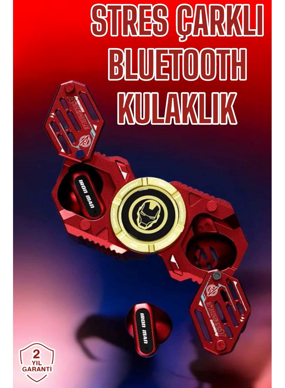 Bluetooth Kulaklık Stres Çarklı Döndürülebilir Uzun Şarj Süreli Oyuncu Kulaklığı