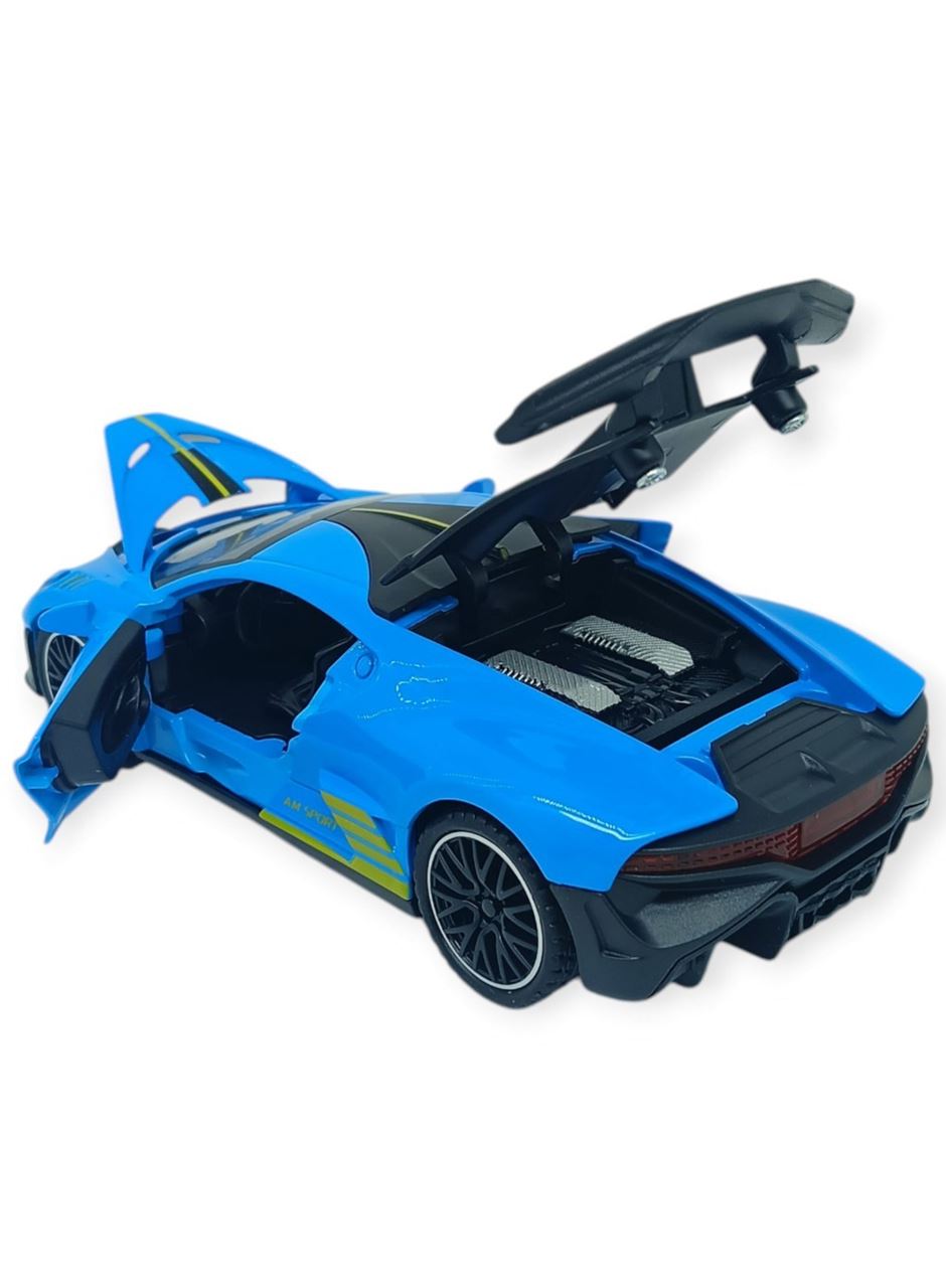 Sesli Işıklı Spor Araba 15 cm - 3241D- Mavi