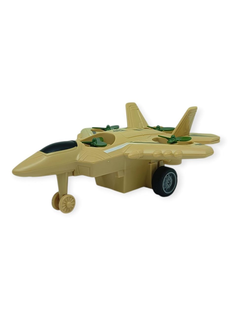 Sürtmeli Döner 4 Pervaneli Uçak - Kahverengi