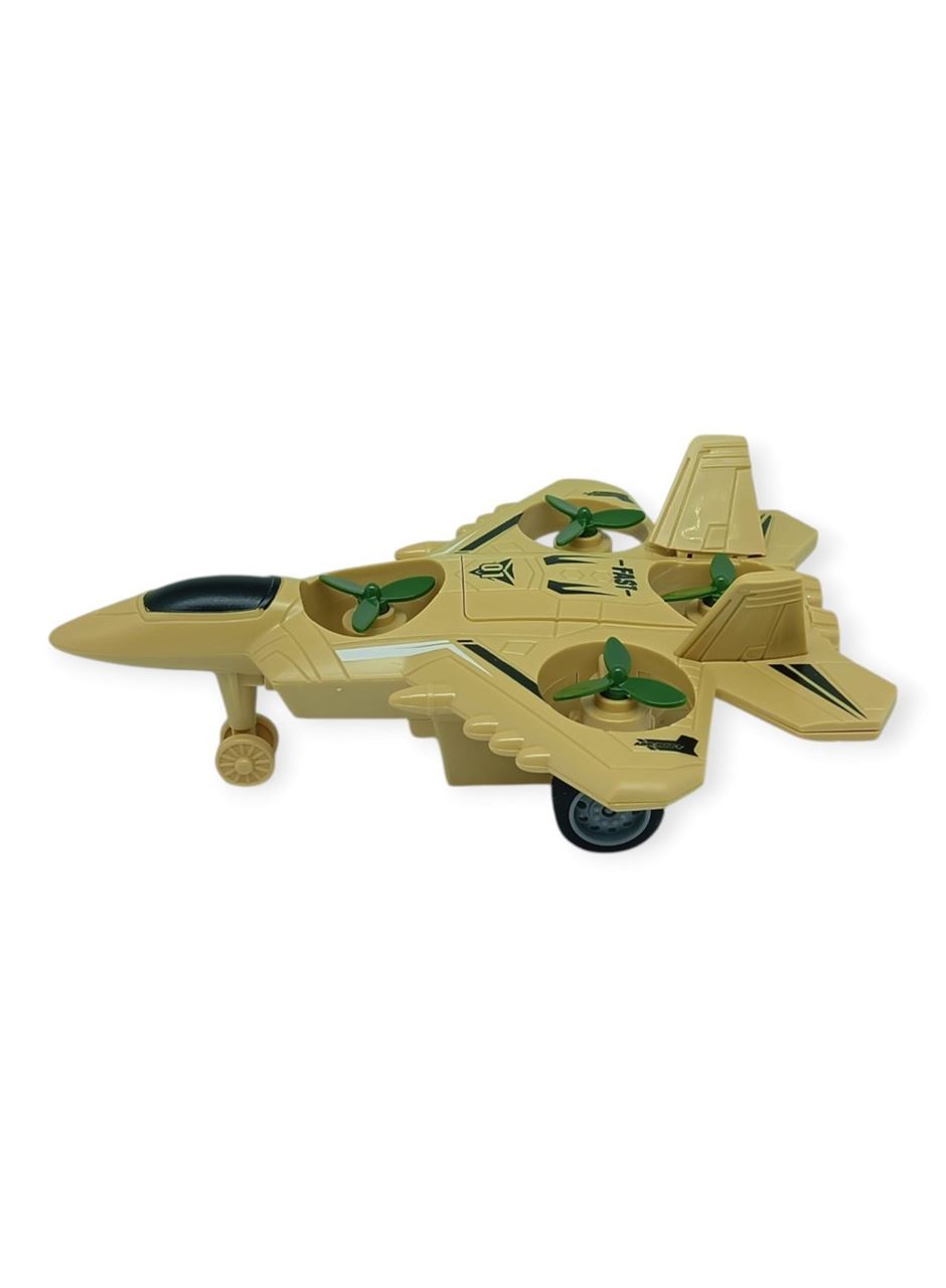 Sürtmeli Döner 4 Pervaneli Uçak - Kahverengi
