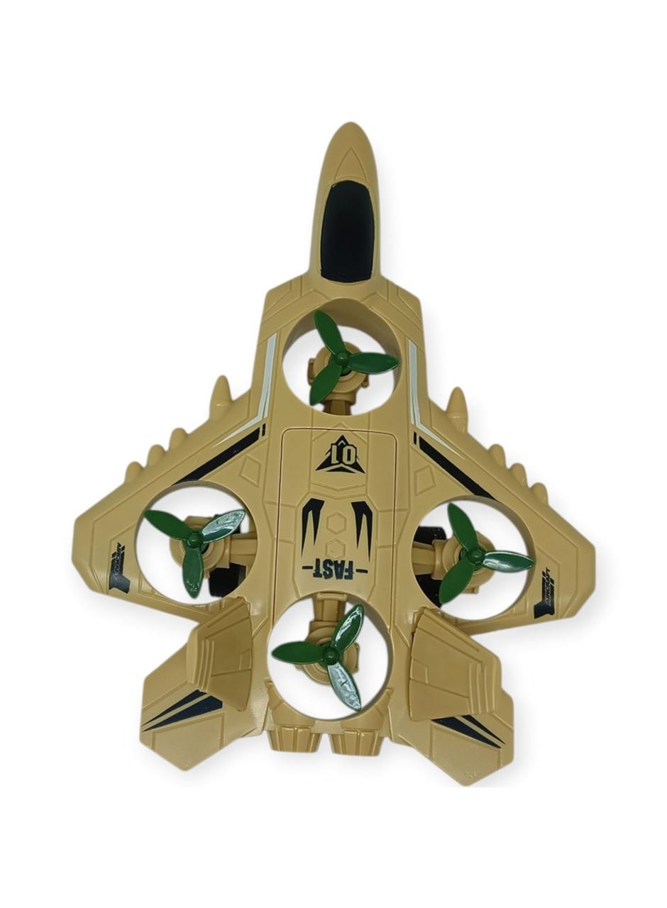 Sürtmeli Döner 4 Pervaneli Uçak - Kahverengi